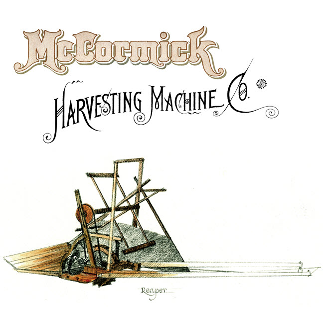 1831 McCormick Harvesting Machine Drawing