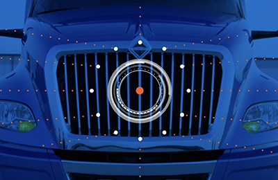 Blue International Truck Image
